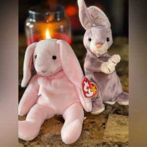🐰 2-Piece Bunny Beanie Babies Bundle